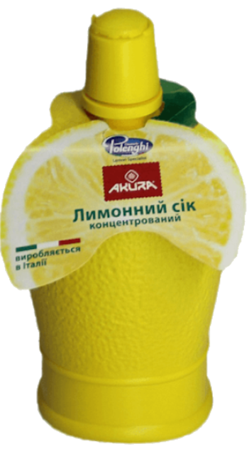 Концентрований сік лимонний Akura 220 мл